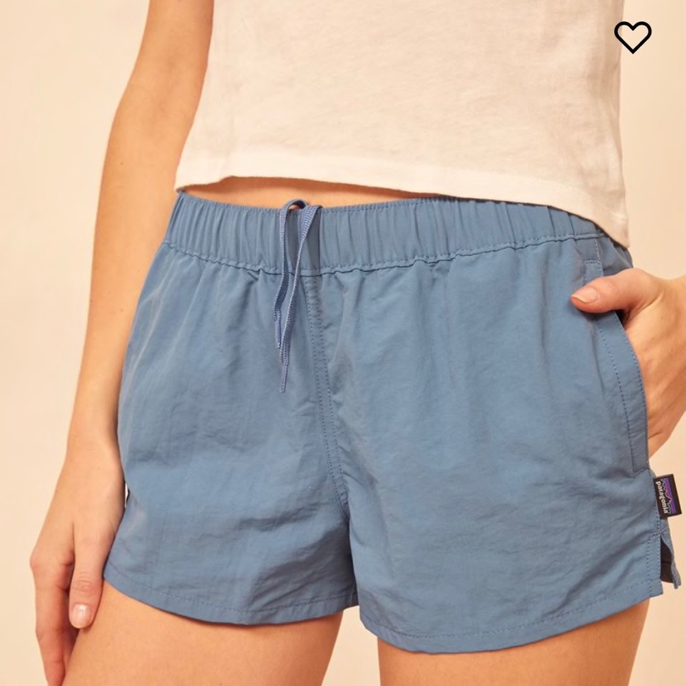 Patagonia “barely baggies” shorts in blue